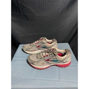 Brooks Ghost 8 Women's Grey and Pink Lace Up Running Sneakers Size 9.5w